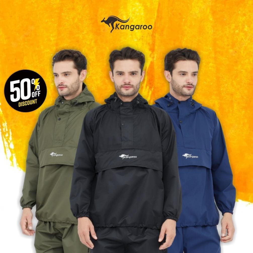 Eelic Kangaroo Raincoat Jas Hujan Kangguru Anti Tembus Mantel Jas Hujan Pria Kanguru Jas Hujan Gunun