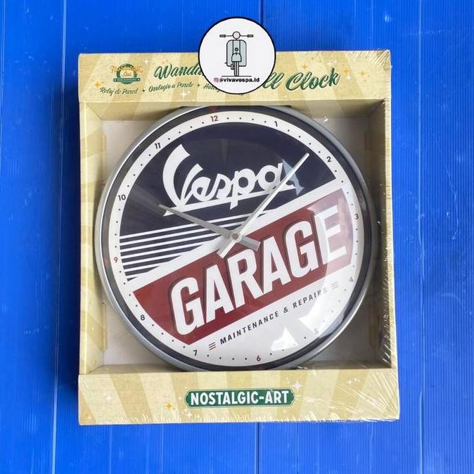 Jam Dinding Merchandise Vespa (Vespa Garage)