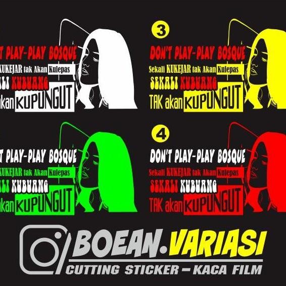 BEST SELLER STICKER KEREN STICKER KACA MOBIL STICKER KATA KATA 
