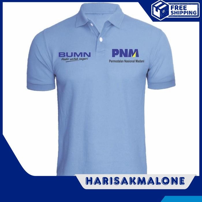 OBRAL DISKON KAOS POLO SHIRT TSHIRT BAJU KERAH DISTRO BUMN PNM PERMODALAN NASIONAL MADANI POLOS CUST