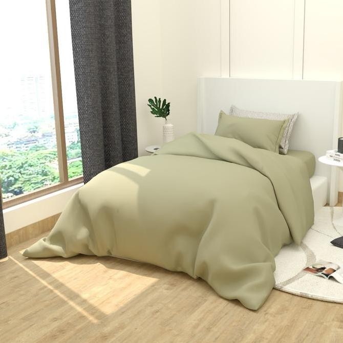 Premium KAWAII Selimut Set 90x200 - Selimut Polos & Sprei Polos Set 90x200 Promo