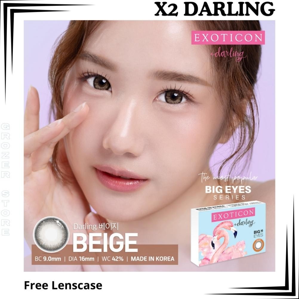 Kekinian - SOFTLENS X2 - DARLING NORMAL DIA. 16.00mm | BIG EYES | BLACK | GREY | BLUE | BROWN ,,