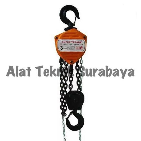 Premium CHAIN BLOCK SUPER TAKADA 5 T TON X 5 M METER 5T 5M TAKEL TACKLE BLOK KATROL KEREKAN BARANG K