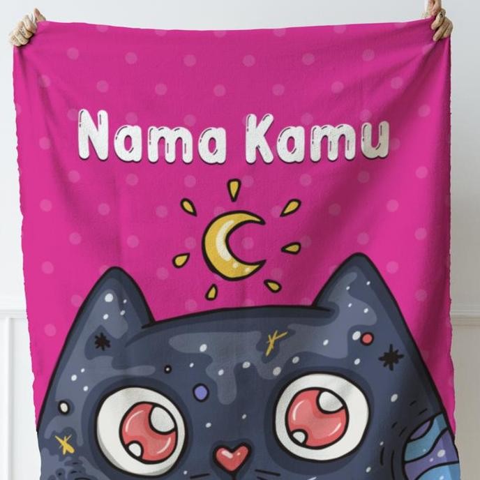 Premium SELIMUT ANAK CUSTOM NAMA | SELIMUT ANAK PEREMPUAN KARAKTER |CUSTOMKIDS Promo