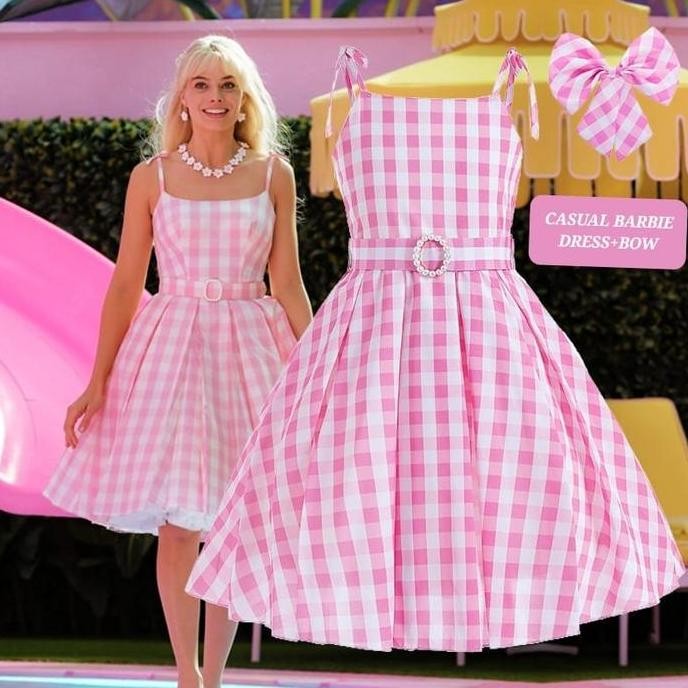 Bajukiddie Casual Barbie Dress Kostum Pink Fashion Princess Pink Costume Aksesoris