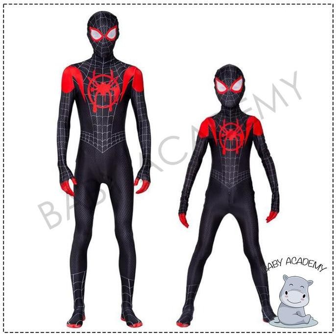 Kostum Spiderman Lengkap Topeng Anak Laki Laki Dewasa Premium Import