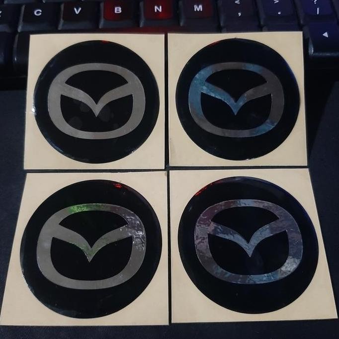 BEST SELLER CUTTING STICKER TIMBUL LOGO MAZDA CAR UNTUK DOP TUTUP VELG RACING 5MM 
