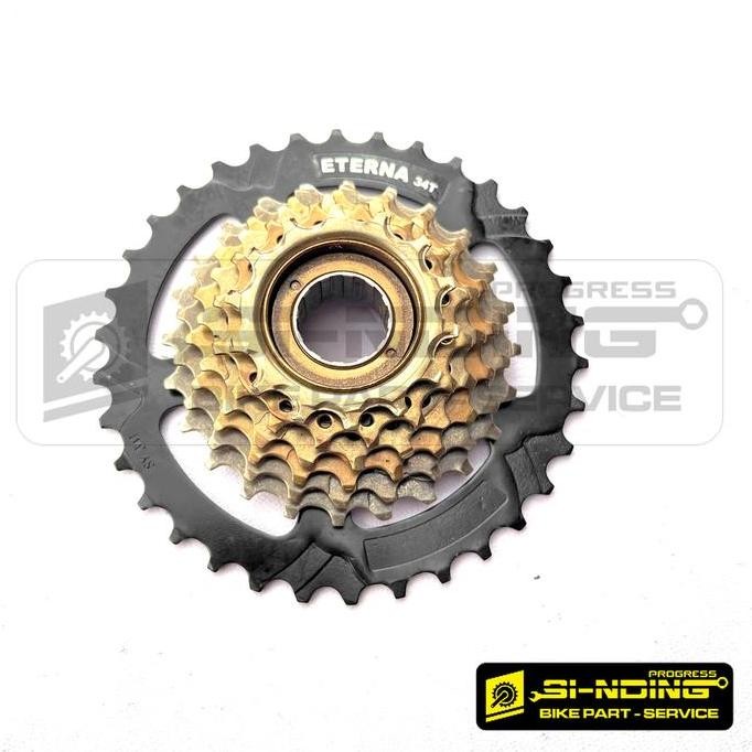 Groupset 7 Speed Gear Set Belakang Megarange Ulir Drat 34T Sepeda Roadbike Mtb Federal Communter