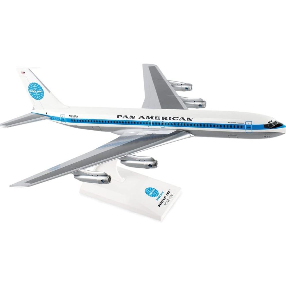 TERJAMIN ASLI SKR877 PAN AMERICAN WORLD AIRWAYS 707 PESAWAT MODEL SKALA 1/150 JET CLIPPER MONSOON