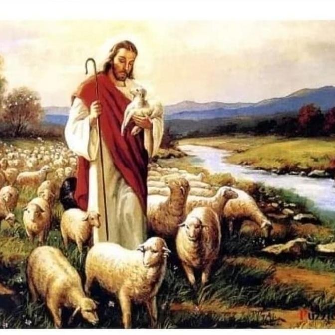 pola kertas Yesus gembala