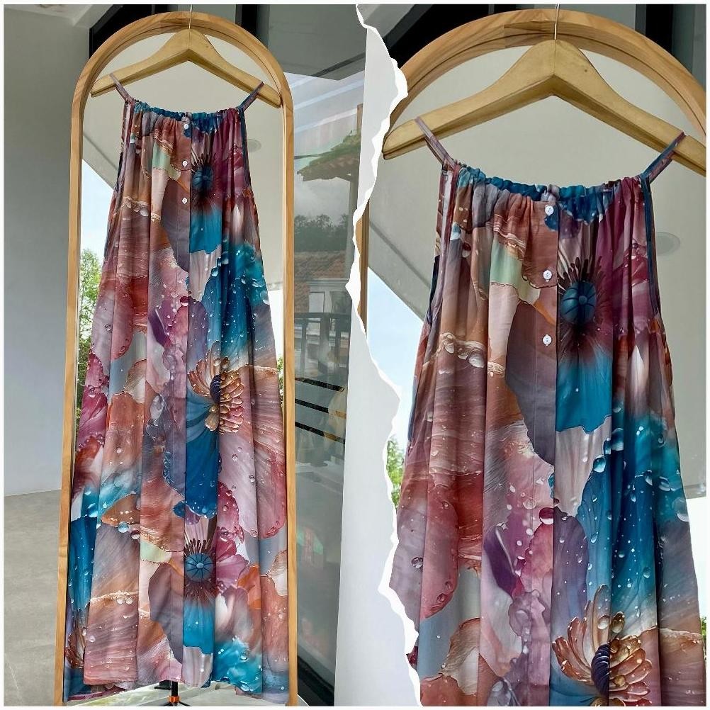 #2 Lily Dress Mimi (panjang 135 cm) Rayon Daster Premium Jumbo Wanita Busui Friendly | Bumil Friendl