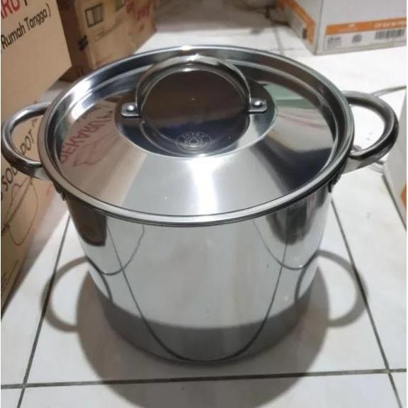 Supra Panci Stockpot 8 Qt 8Qt 8L Horekaru Induksi Stainless Tebal