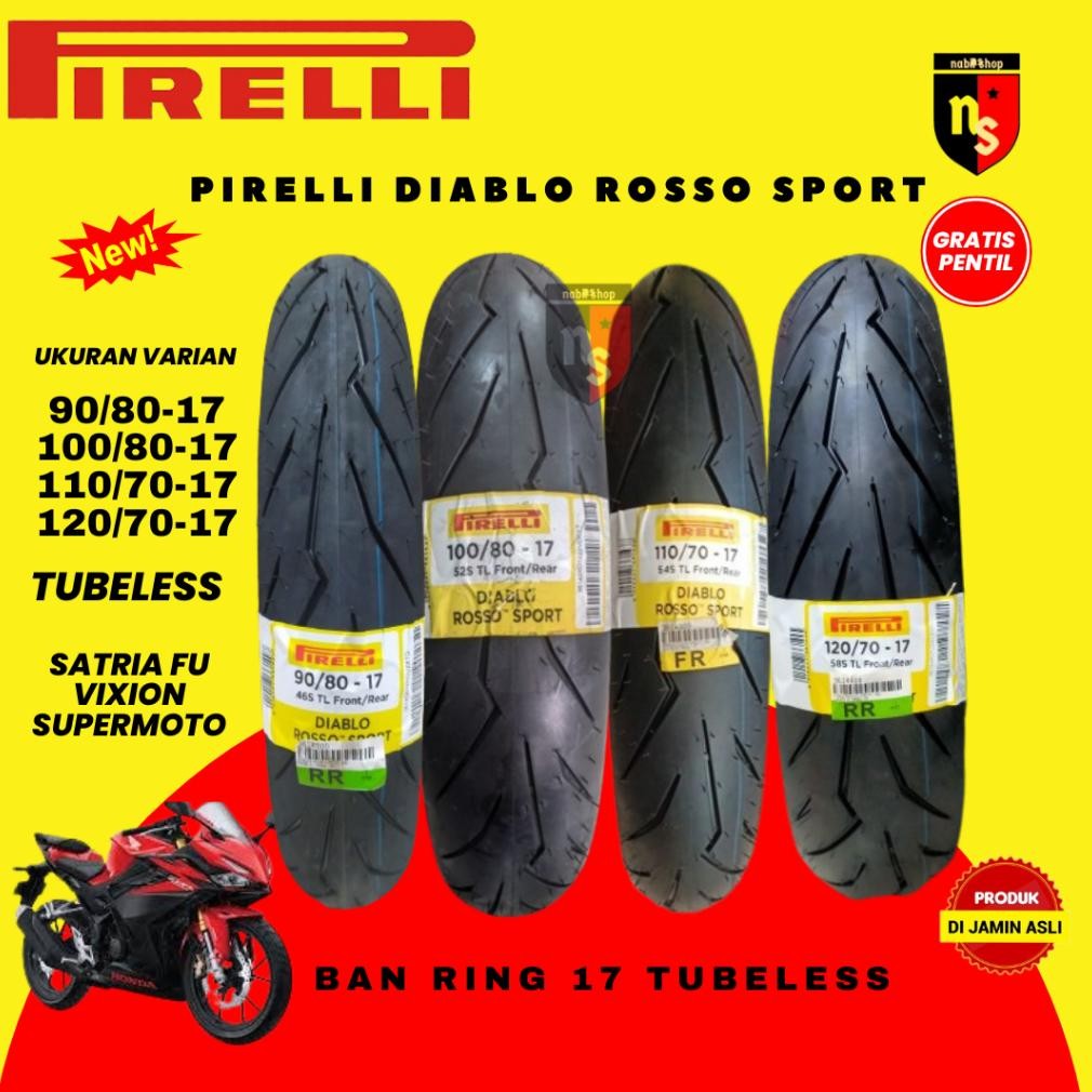 Baru ban pirelli diablo rosso corsa II 90/80-17 ban race pirelli diablo rosso corsa 2 90 80 Ring 17