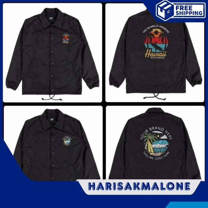 EKSKLUSIF JAKET COACH WINDBREAKER DISTRO POLOS CUSTOM INDONESIA PRIA WANITA UNISEX KEREN KATA LUCU A