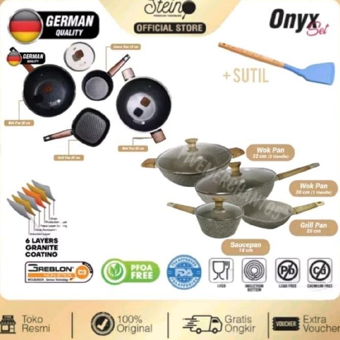 Stein Cookware Paket Onyx Granite Series