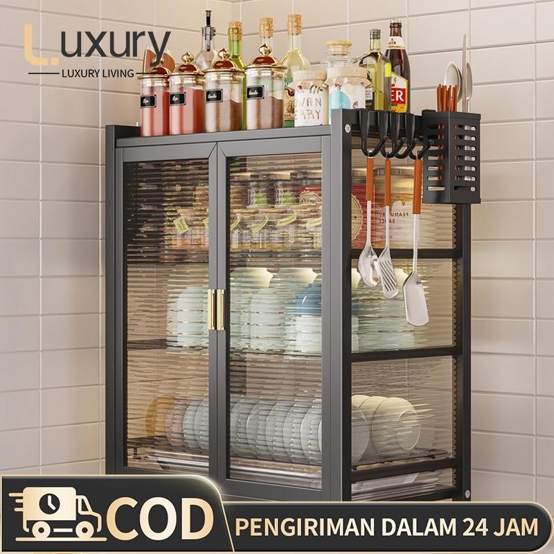 Pengering Piring Dapur Rack Rak Kabinet Dapur / Rak Oven Microwave / Rack Rak Kabinet Dapur Lemari