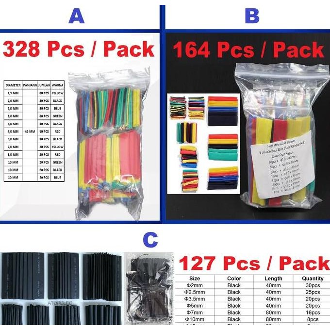 VELDORA- selongsong Bakar Isolasi kabel isolasi bakar selongsong Heat shrink