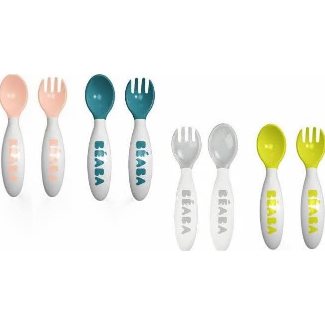 TERMURAH - MAK190 SENDOK GARPU ANAK BEABA SET 2 SECOND AGE TRAINING FORK SPOON