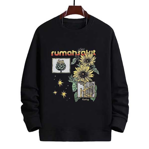 Sweater Band Rumah Sakit Kuning Crewneck Bahan Cotton Fleece