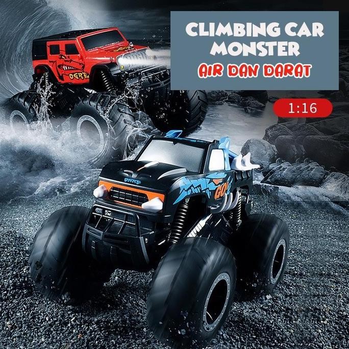 Rc Climbing Amphibious Car Monster Mainan Anak Mobil Remote Control