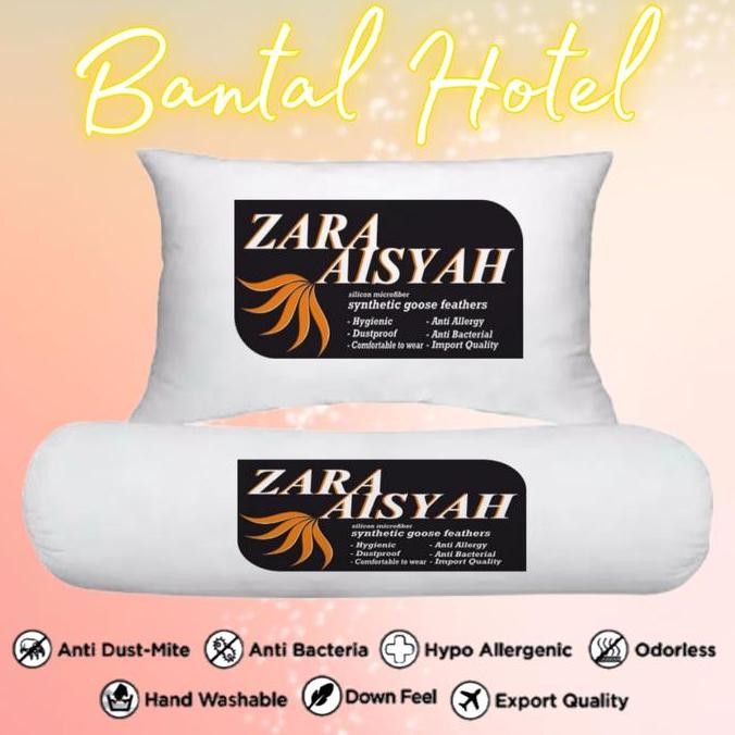 Dijual GRATIS ONGKIR 1 Set Bantal dan Guling Zara Aisyah Bantal Guling Tidur Kepala Dewasa Hotel Bin