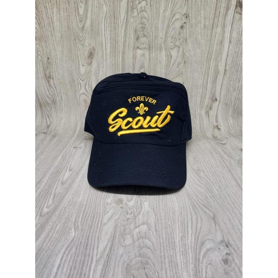 topi pramuka bordir timbul