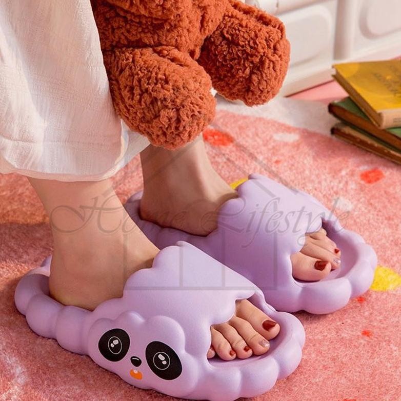 Special Sandal Selop Wanita Cloud Panda / Sandal Jelly Import Anti Slip / Sandal Rumah Tebal Nyaman 