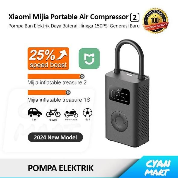 Pompa Sepeda Xiaomi Portable Compressor Pompa Ban Elektrik Original