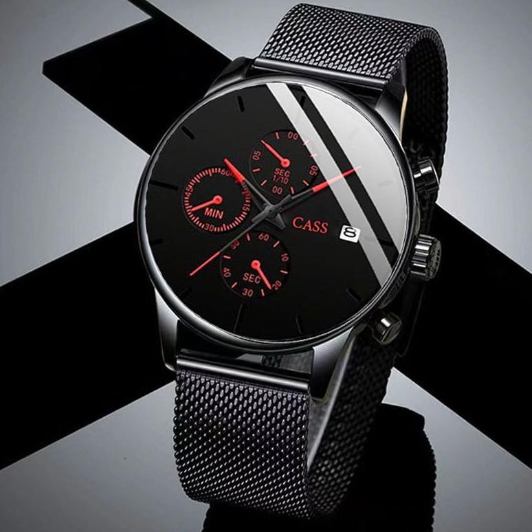 Salt Jam Tangan Bisnis Tahan Air Kalender Bercahaya Modis Pria Jam Tangan Kuarsa Bernilai Tinggi Mul