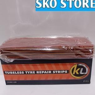 [Kecil 1Box (Isi 5Lbr=25Bj) Klo Strips Refill Karet Ban Tubles/Karet Tambal Ban Tubles/Cacing Ban Tu