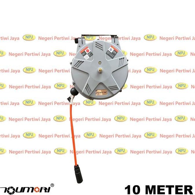 Toumori Air Hose Reel 10 Meter 6.5 x 10 mm - Selang PU Angin Gantung