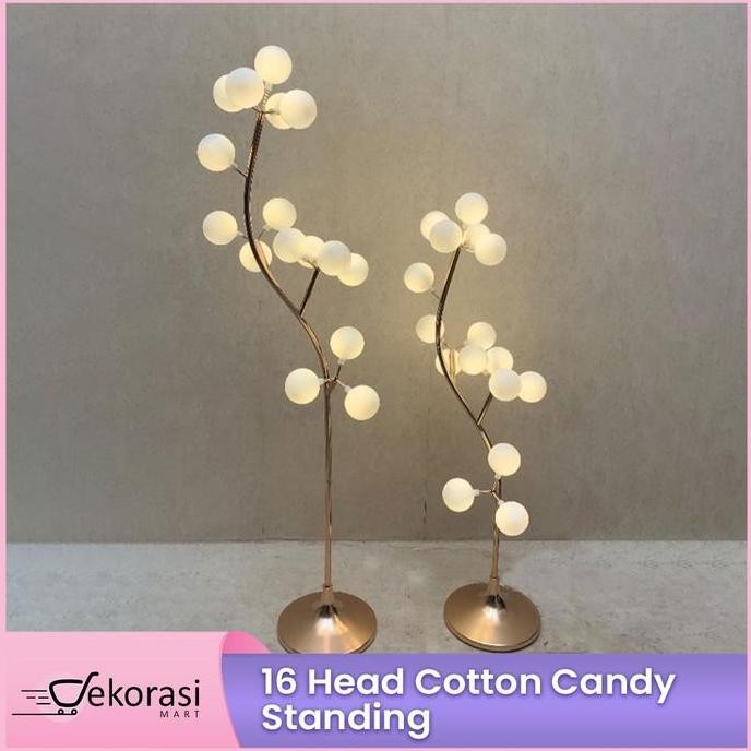 16 Head Cotton Candy Standing / dekorasi lampu / dekorasi wedding / dekorasi pernikahan / Lampu stan
