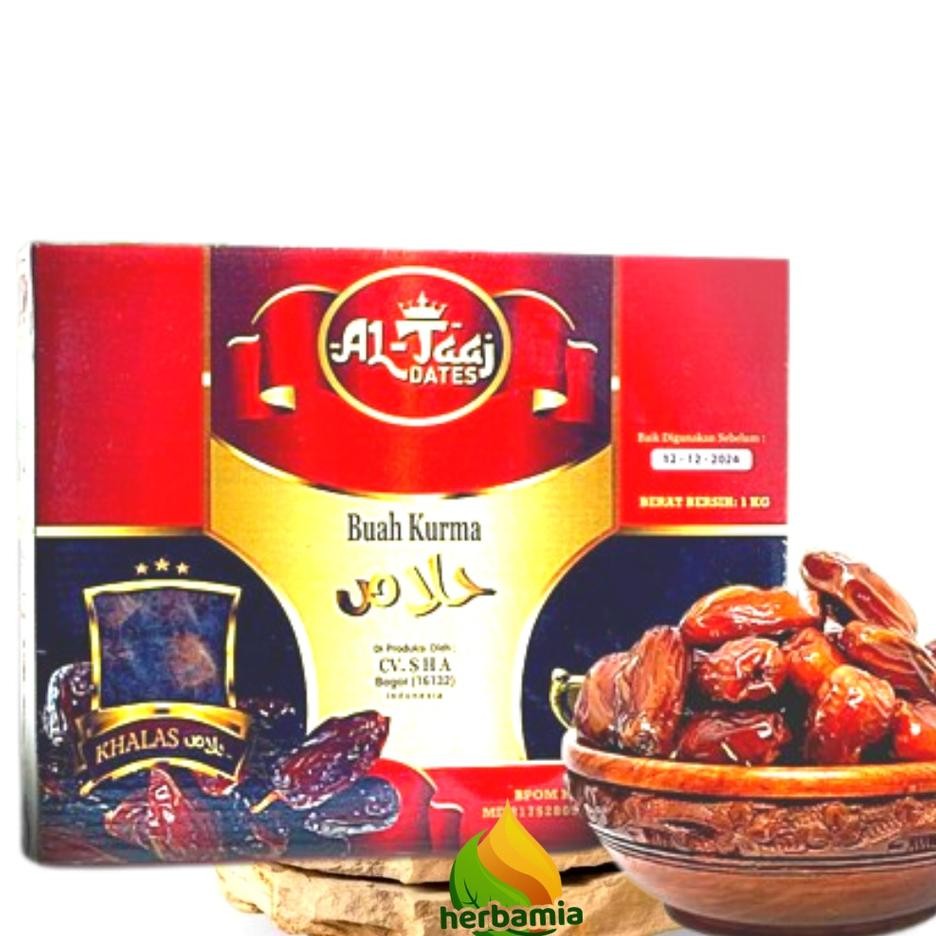 Kurma Golden Dates Khalas 1 Kg Al Taaj Golden Khalas