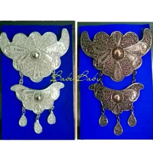 Bros Brooch Etnik Tembaga Bakar Aksesoris Kebaya
