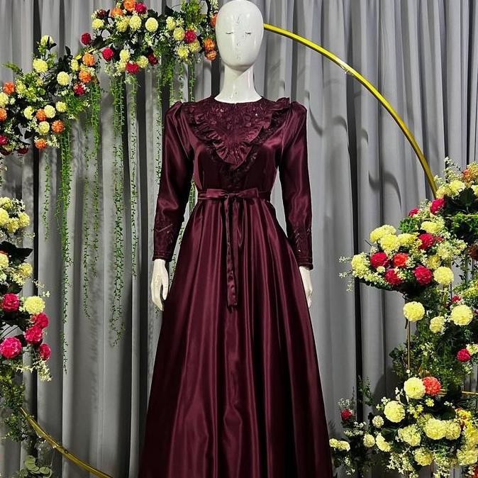 Tamika Dress (Busui) By Keira.Butik Gamis Mewah Brukat Premium