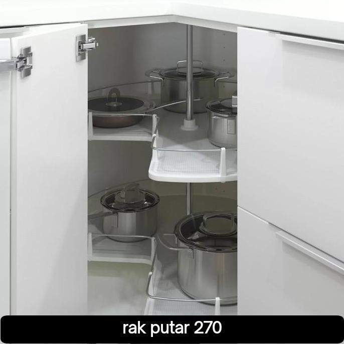 rak sudut dapur Putar Sudut 270 / Sudut Kabinet Putar 270 Rak sudut