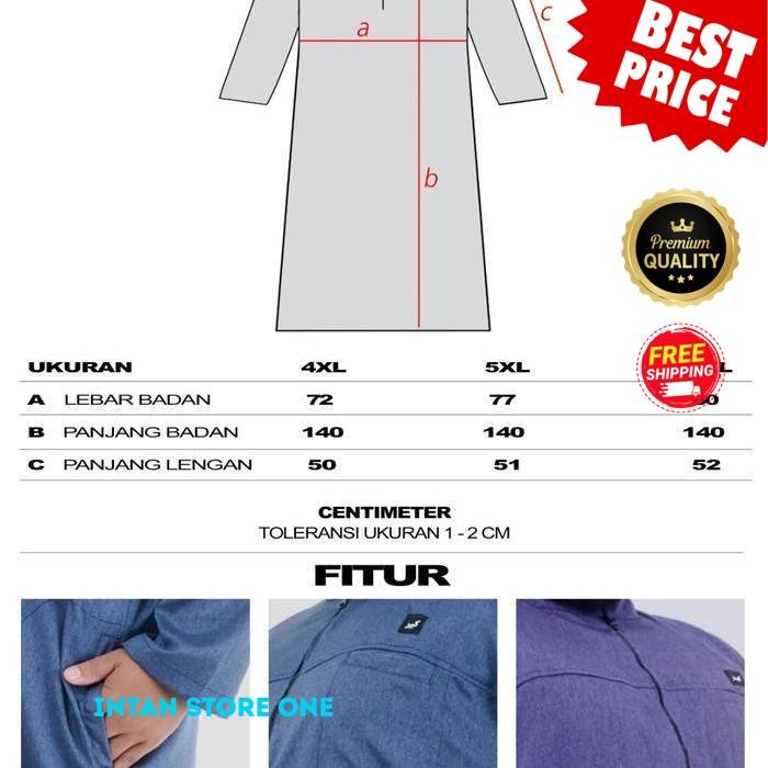 ROSAL-JUBAH JUMBO/JUBAH GAMIS PRIA/MADANI KABIRO-4XL-6XL TERBAIK