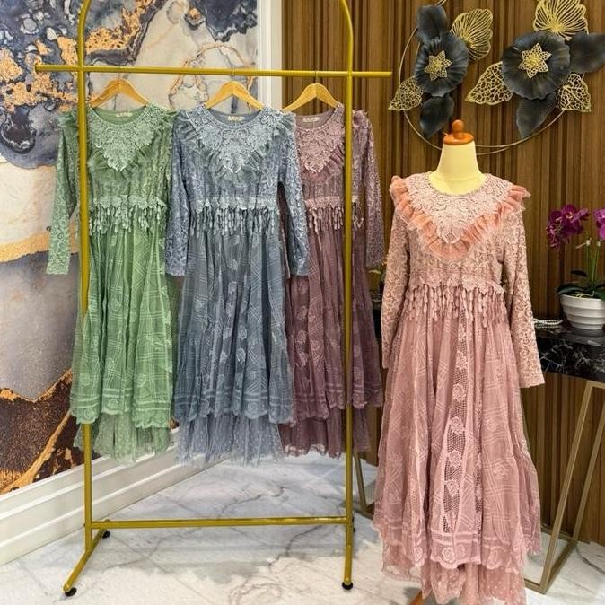 Gamis Tutu 83 Muslim Wanita Dress Pesta Dewasa