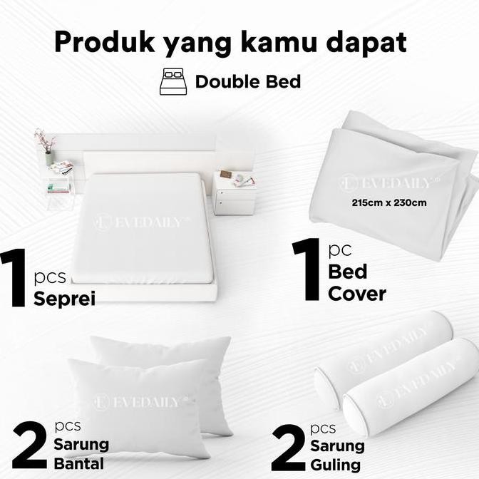 Promo Bed Cover Full Set Sprei Motif Green Shelby - 90x200 - 200x200 - Evedaily