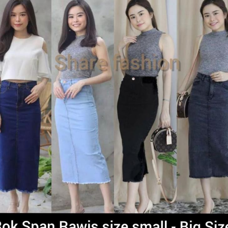 Cod Bisarok Span Rawis Bsize Jumbo Rok Span Panjang Rok Jeans Maxi Rok Jeans Panjang Rok Jeans Panja