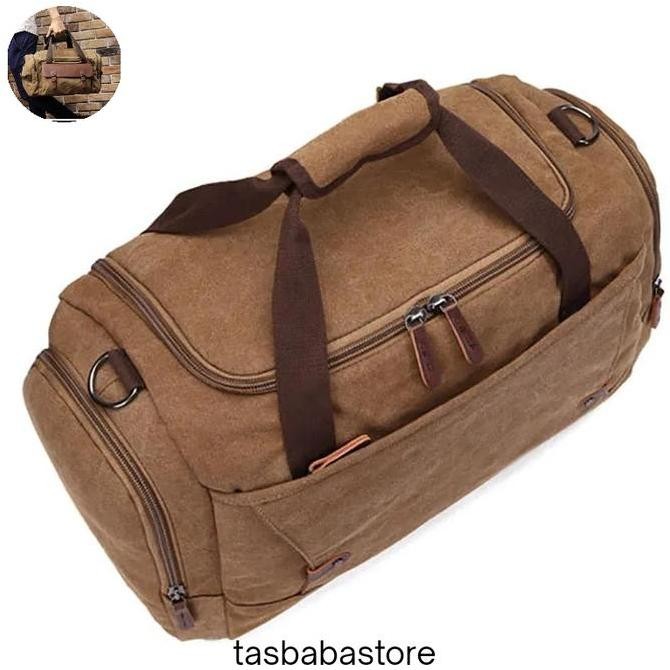 Tas Pakaian Kanvas Selempang Pria-Wanita Tas Travel Bag Jinjing