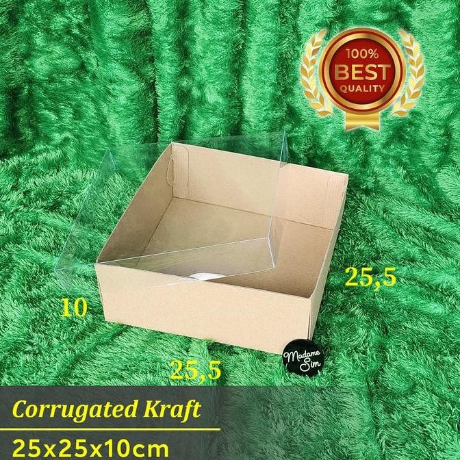 BOX MIKA - DUS KUE - KOTAK - KARDUS 25x25x10 CM