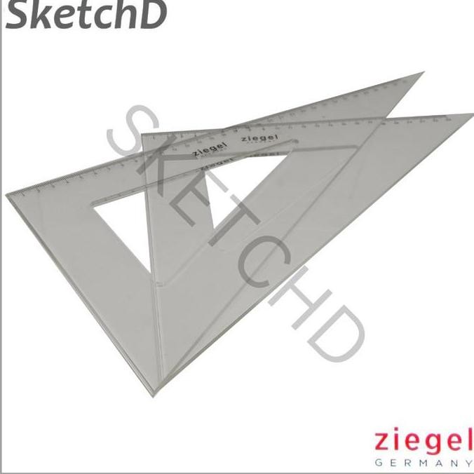 || PROMO ~`~ Penggaris Mistar Segitiga set 23/33 No 12 Ziegel Triangle Ruler ||~~~