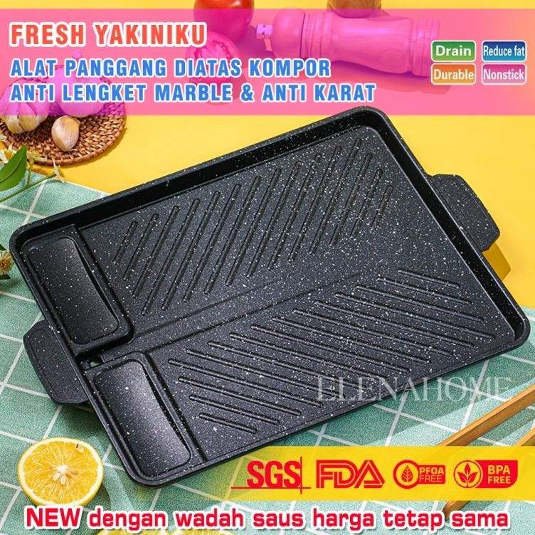 YAKINIKU GRILL PAN PANCI BBQ  - MULTI GRILL PAN pemanggang  Anti Lengket