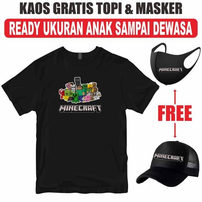 DS59 >> Kaos gratis Topi dan Masker Minecraft untuk Anak dan Dewasa