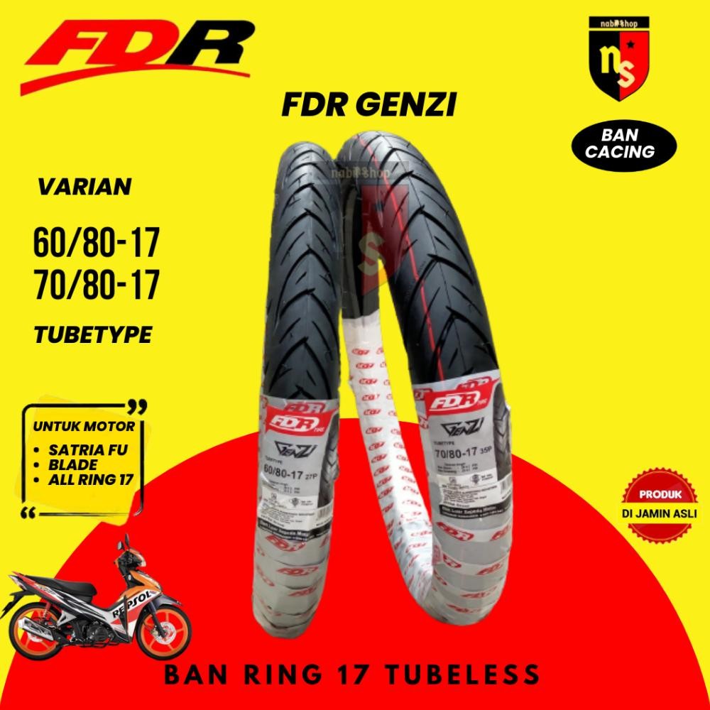 Baru Ban Luar Fdr Genzi 70/80-17 Ban Fdr 225-17 Genzi