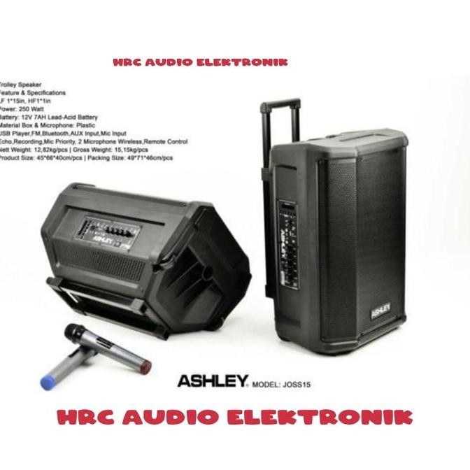 Speaker Aktif Portable Ashley Joss15 Original Joss 15 inch TERBAIK