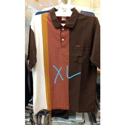 OCEAN BEACH KAOS KERAH POLO LAKI-LAKI | PRIA | BAPA - BAPA LENGAN PENDEK( XL JUMBOLD 57cm)