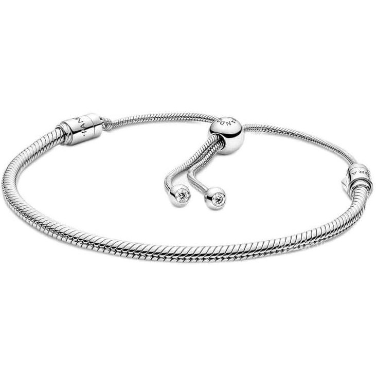 Charming Lady She Centimeters for Pandora--Always  Sterling Silver Bracelet with Transparent Zirconi