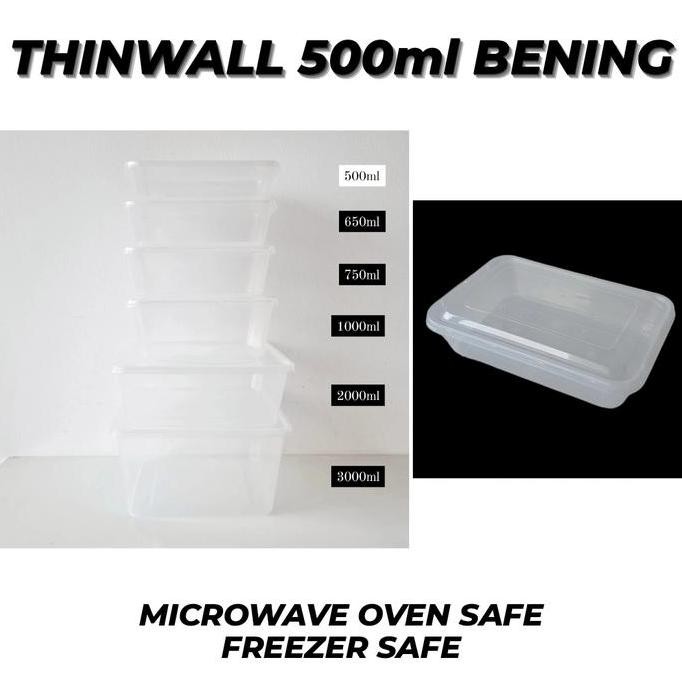 THINWALL BENING 500ml / FOOD CONTAINER / KOTAK TAKEAWAY
